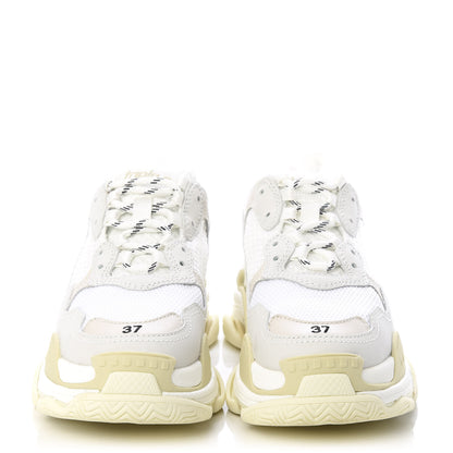 Balenciaga Fabric Mesh Womens Triple S Sneakers 37 White 2 of 10