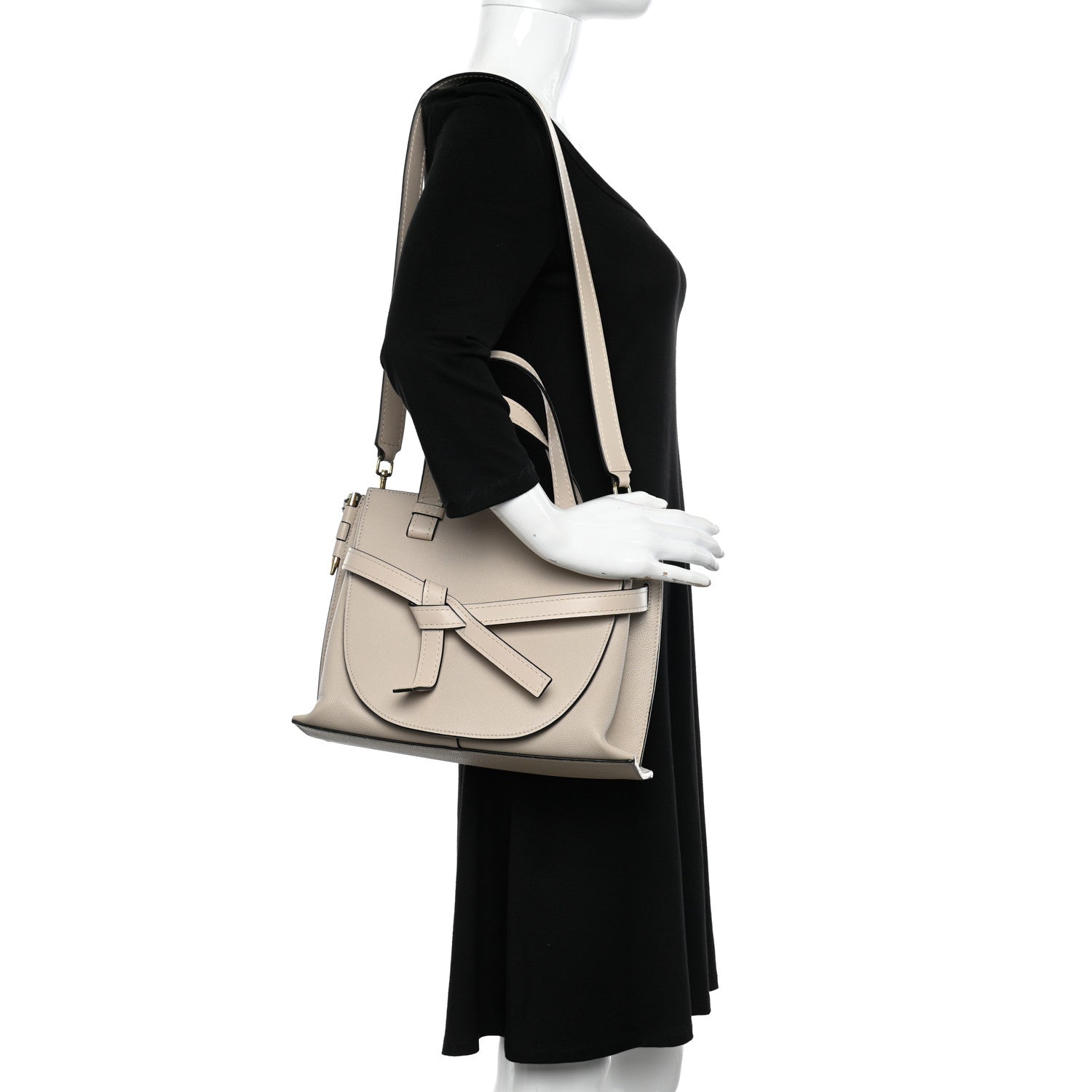 Loewe Calfskin Small Gate Tote Beige 2 of 9