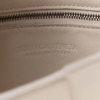 Bottega Veneta Lambskin Maxi Intrecciato Cassette Crossbody Bag White 6 of 10