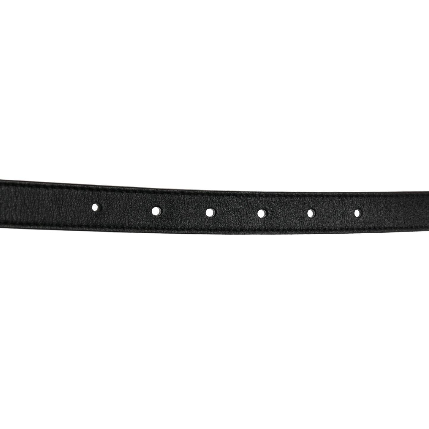 Moon Calfskin Pearl Double G 20mm Belt 80 32 Black Cream