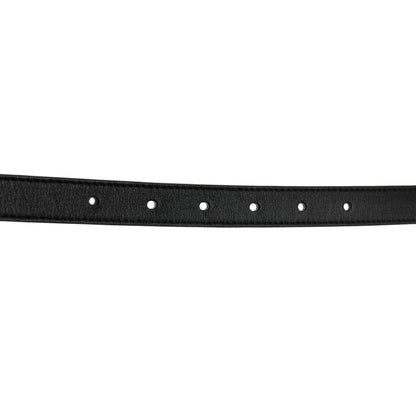 Gucci Moon Calfskin Pearl Double G 20mm Belt 80 32 Black Cream 4 of 5