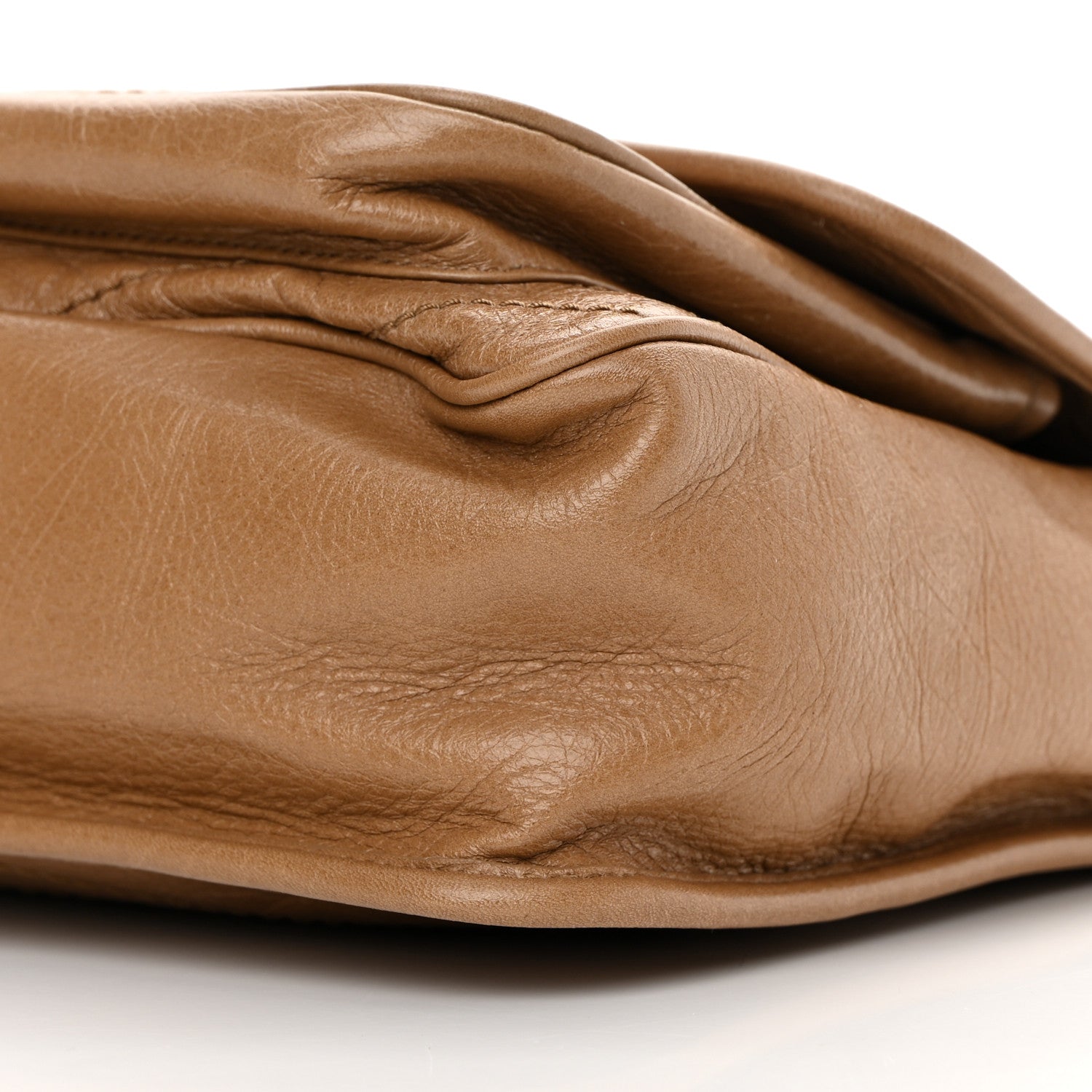 Saint Laurent Crinkled Calfskin Matelasse Monogram Medium Niki Chain Satchel Caramel 9 of 10