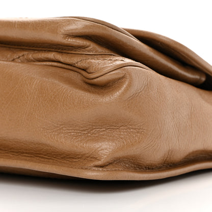 Saint Laurent Crinkled Calfskin Matelasse Monogram Medium Niki Chain Satchel Caramel 9 of 10