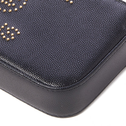Chanel Caviar Studded Small Deauville Clutch With Chain Black 6 of 9