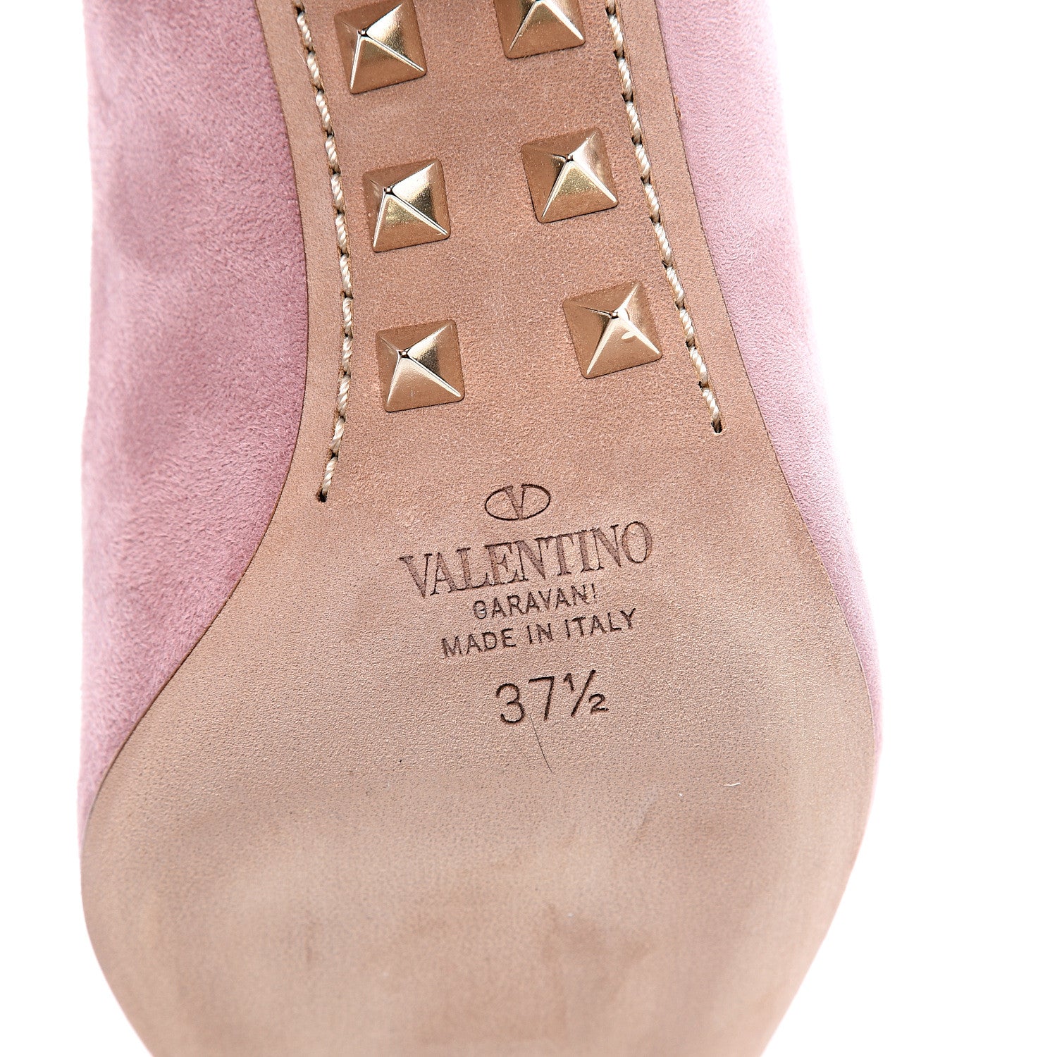 Valentino Garavani Suede Rockstud Killer Stud 90mm Pumps 37.5 Lipstick 9 of 9