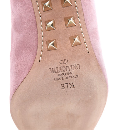 Valentino Garavani Suede Rockstud Killer Stud 90mm Pumps 37.5 Lipstick 9 of 9