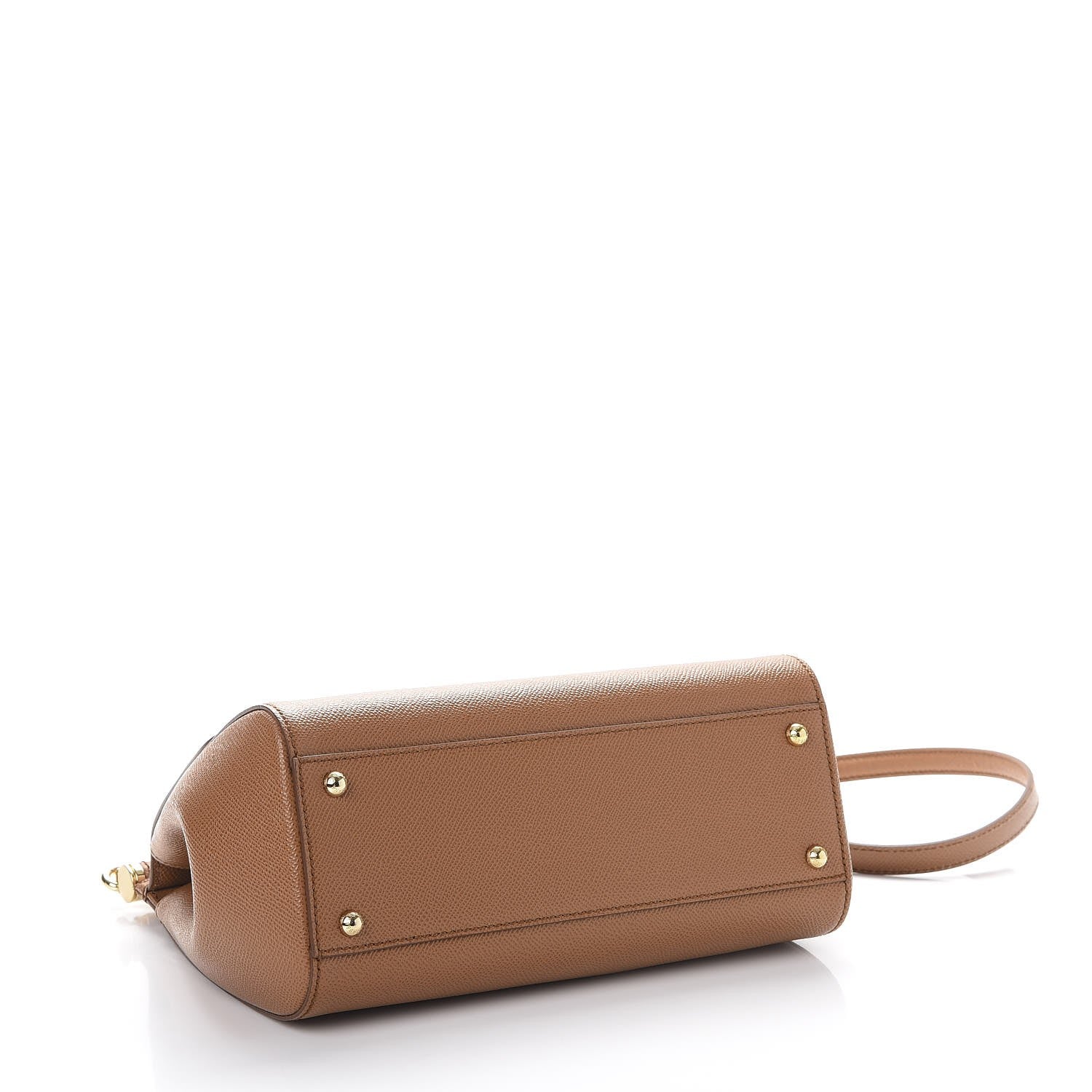 Dolce & Gabbana Dauphine Calfskin Medium Miss Sicily Satchel Caramello 4 of 6