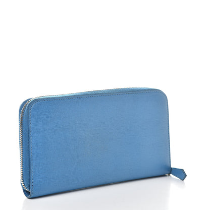 Fendi Vitello Elite Crystal Eye Monster Zip Around Wallet Royal Blue Papavero Multicolor 3 of 9