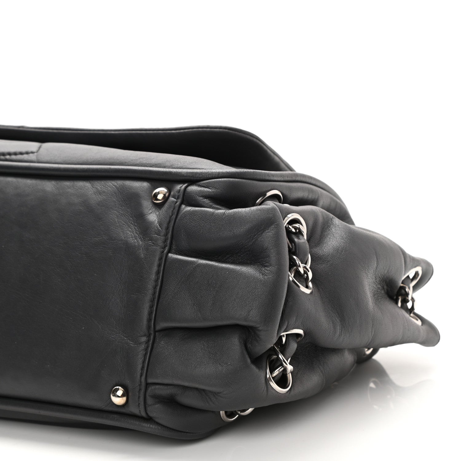 Chanel Lambskin Diagonal Ligne Accordion Flap Grey 10 of 10
