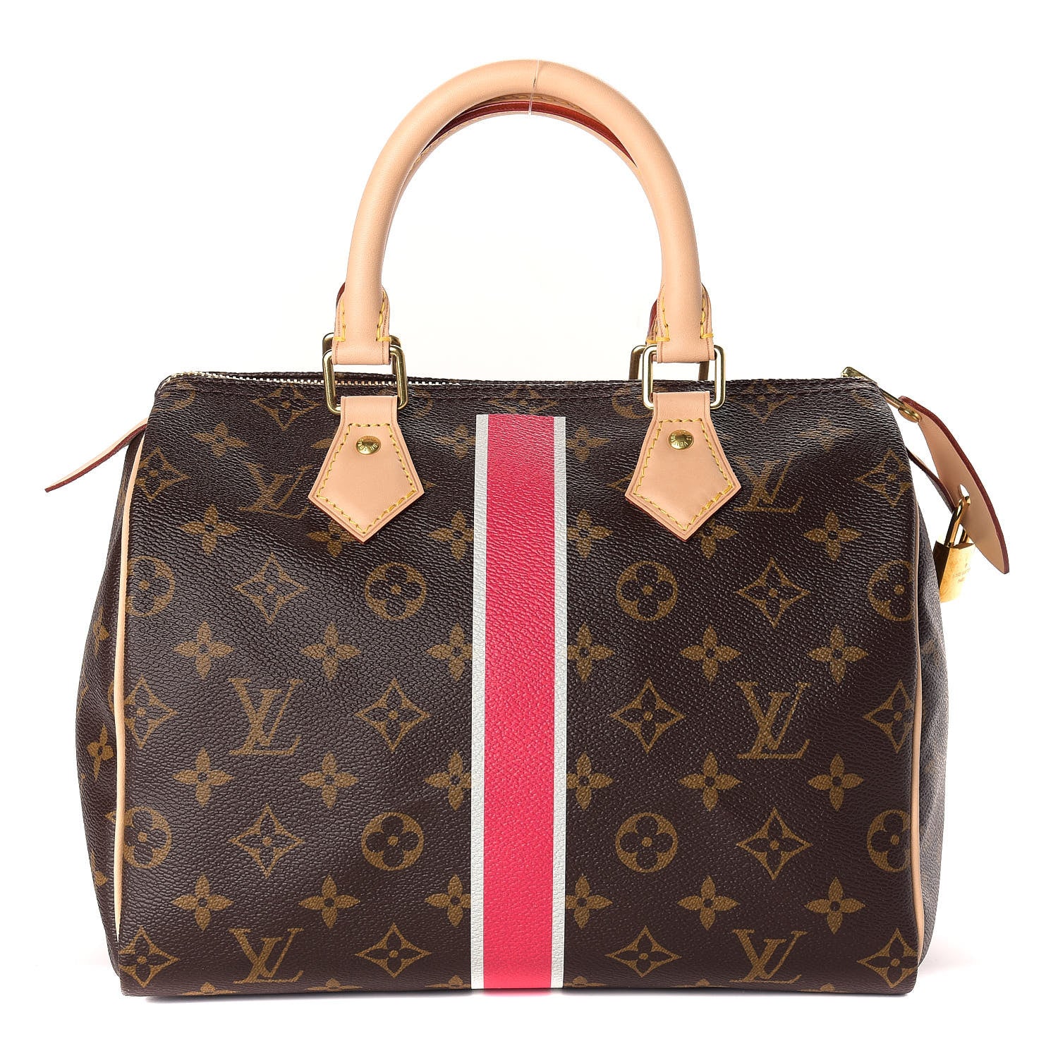 Louis Vuitton Monogram My LV Heritage Speedy 25 Fuchsia White 1 of 9