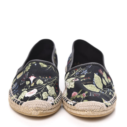 Gucci Canvas Flora Print Espadrilles 37.5 Black Multicolor 2 of 8