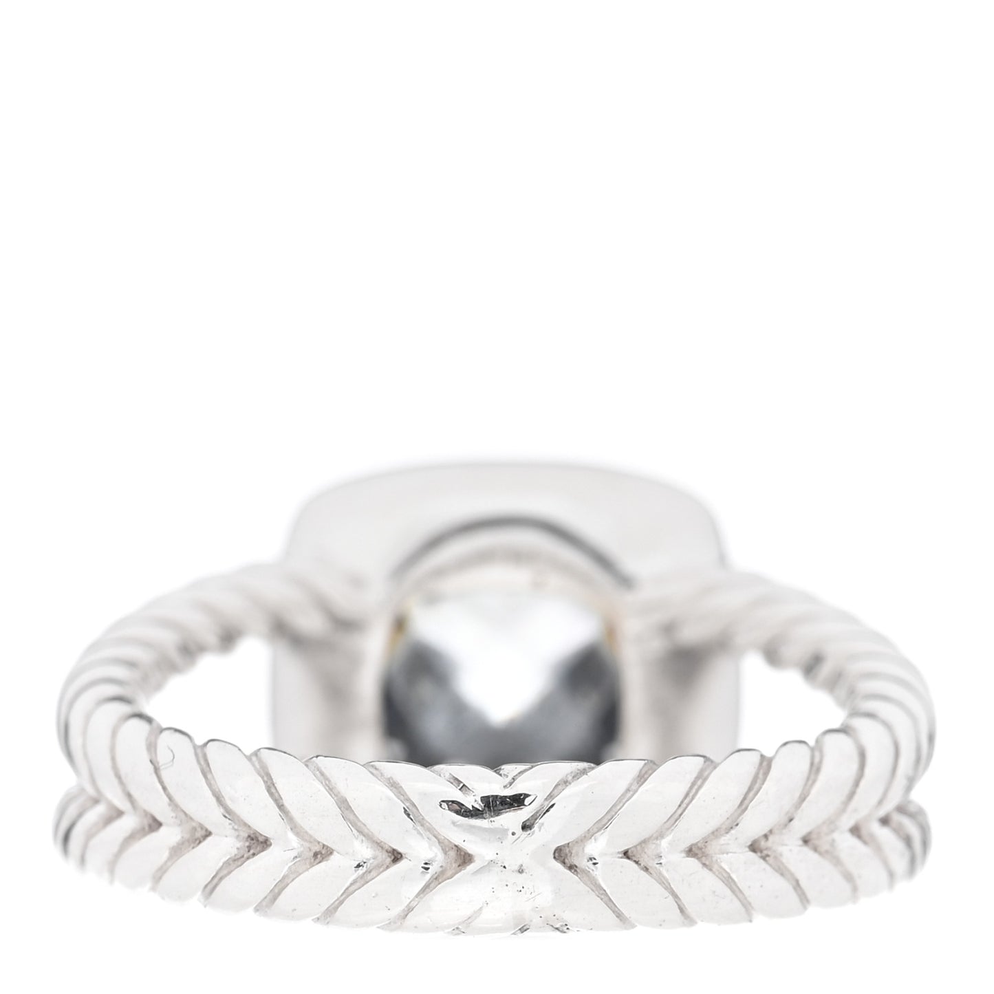 Sterling Silver Diamond Prasiolite 7mm Petite Albion Ring 49 5