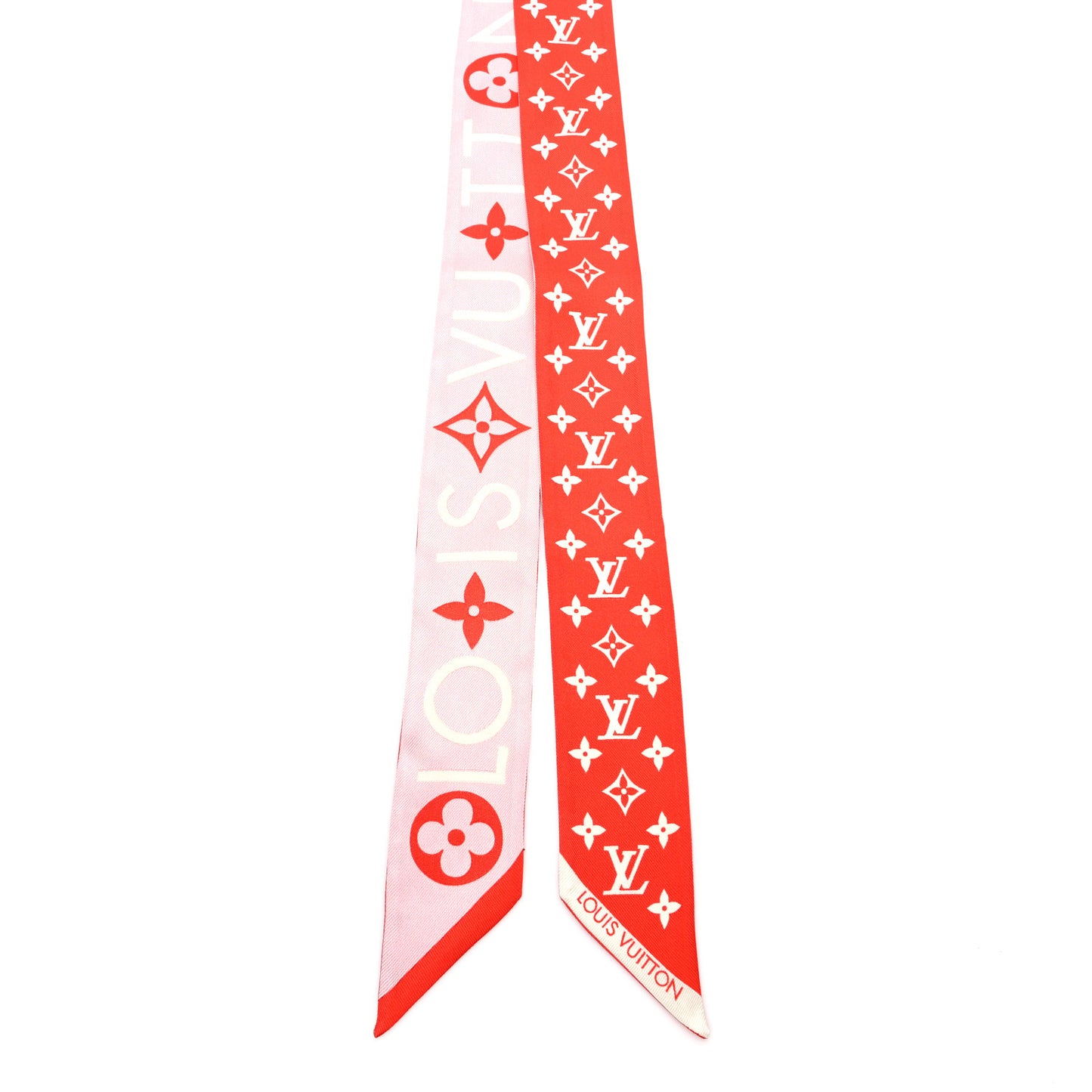 Silk Monogram Infinity BB Bandeau Light Pink Red