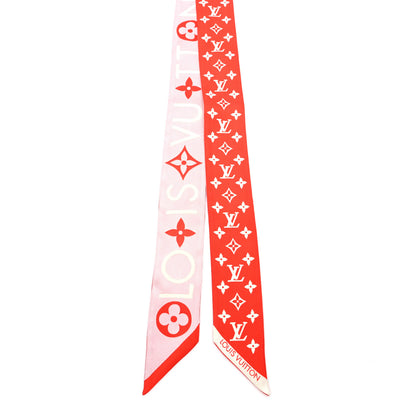 Louis Vuitton Silk Monogram Infinity BB Bandeau Light Pink Red 2 of 3
