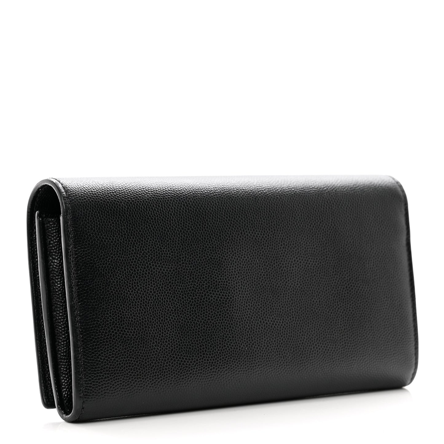 SAINT LAURENT Grain De Poudre Classic Monogram Cassandre Wallet Black