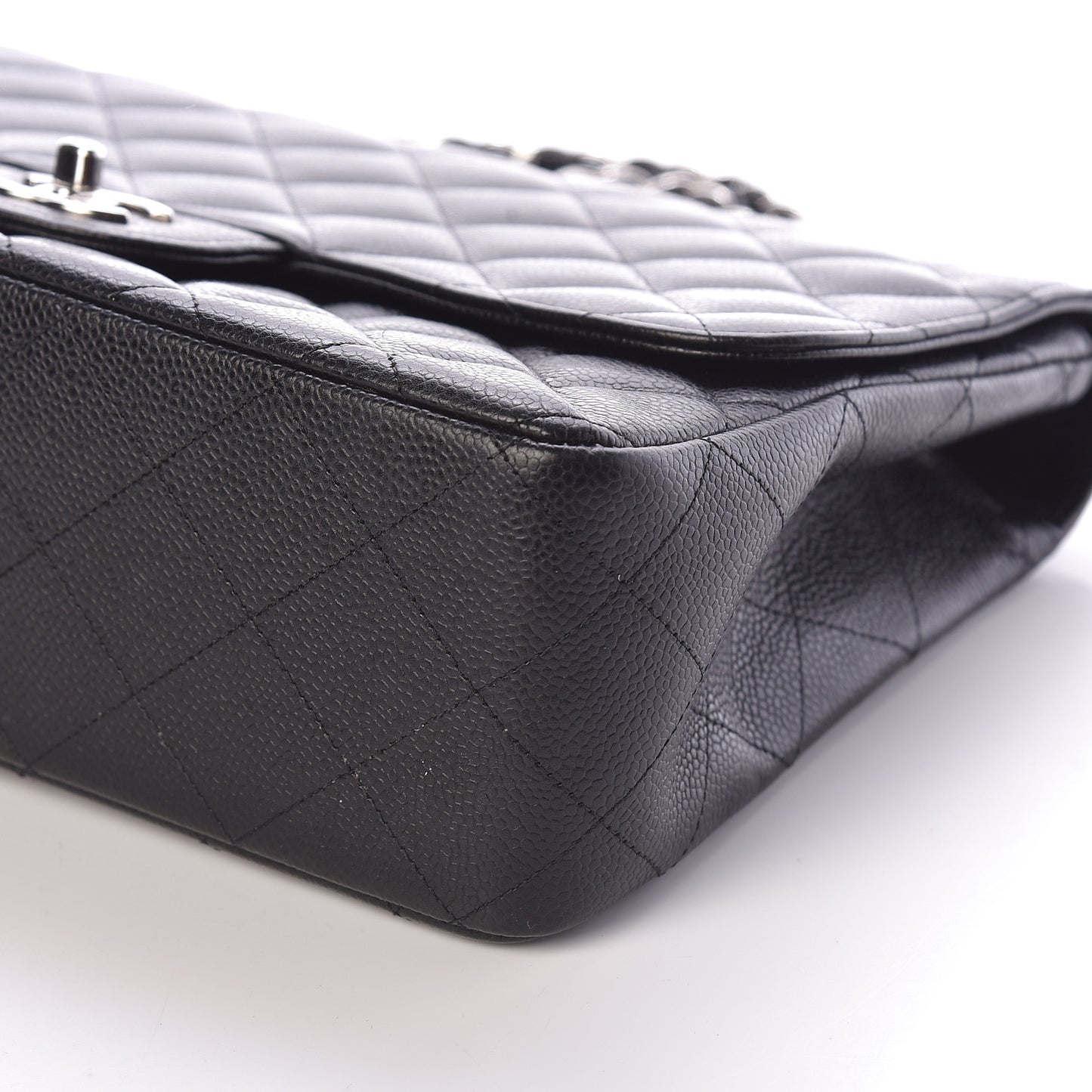 Caviar Quilted Jumbo Single Flap Black