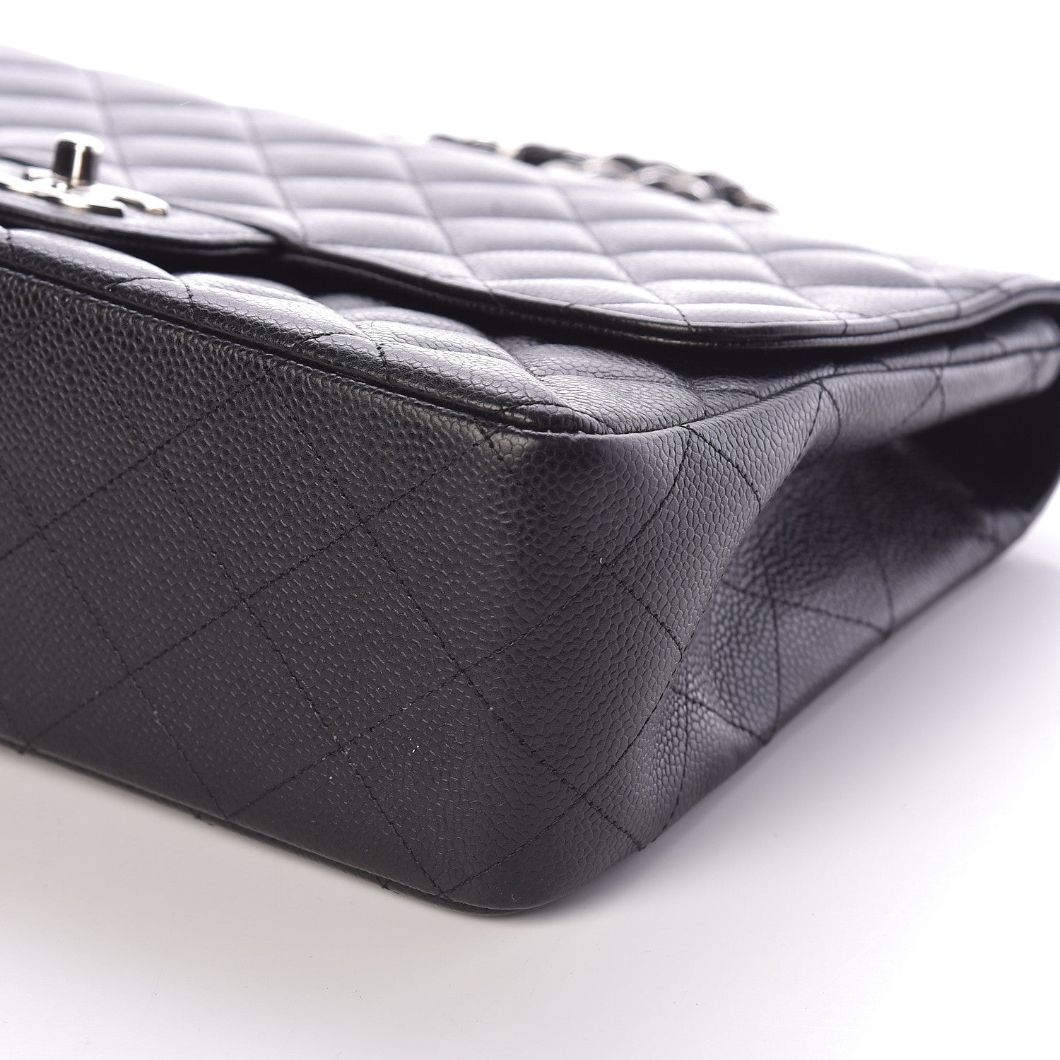 Chanel Caviar Quilted Jumbo Single Flap Black 9 of 10