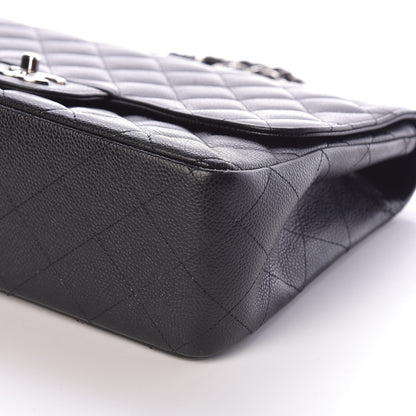 Chanel Caviar Quilted Jumbo Single Flap Black 9 of 10