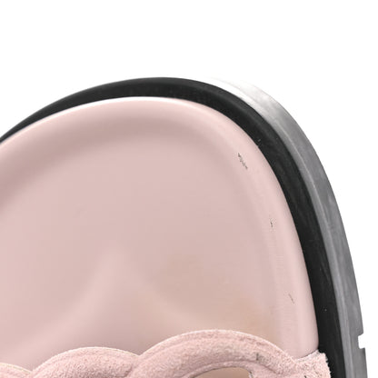 Hermes Suede Goatskin Extra Sandals 38.5 Rose Porcelain 10 of 11