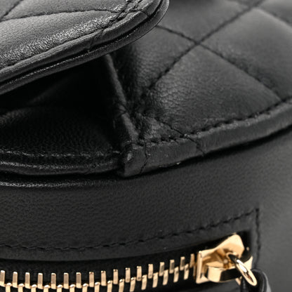Chanel Lambskin Quilted CC In Love Heart Clutch With Chain Black 11 of 12