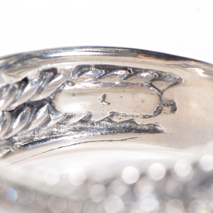 David Yurman Sterling Silver Pave Diamond Crossover Ring 5 5 of 7