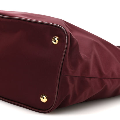 Prada Tessuto Nylon Saffiano Tote Granato 11 of 11