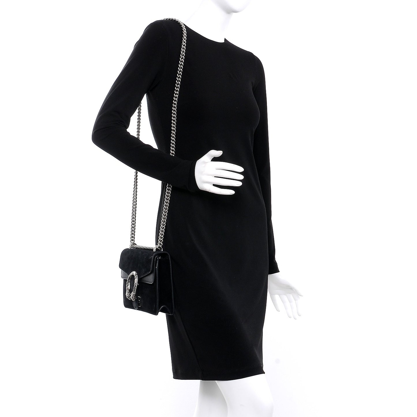 Suede Mini Dionysus Shoulder Bag Black