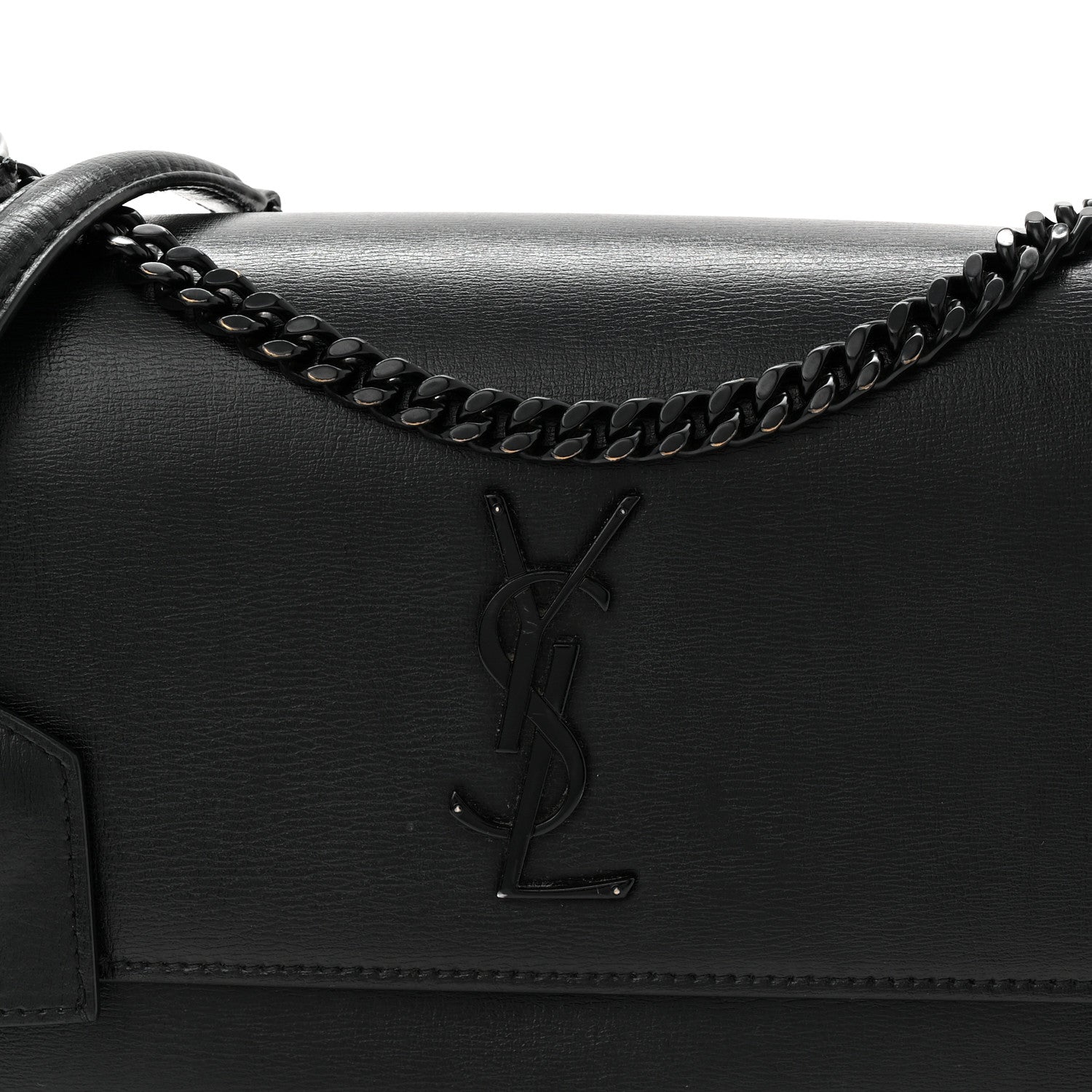 Saint Laurent Calfskin Medium Monogram Monochrome Sunset Black