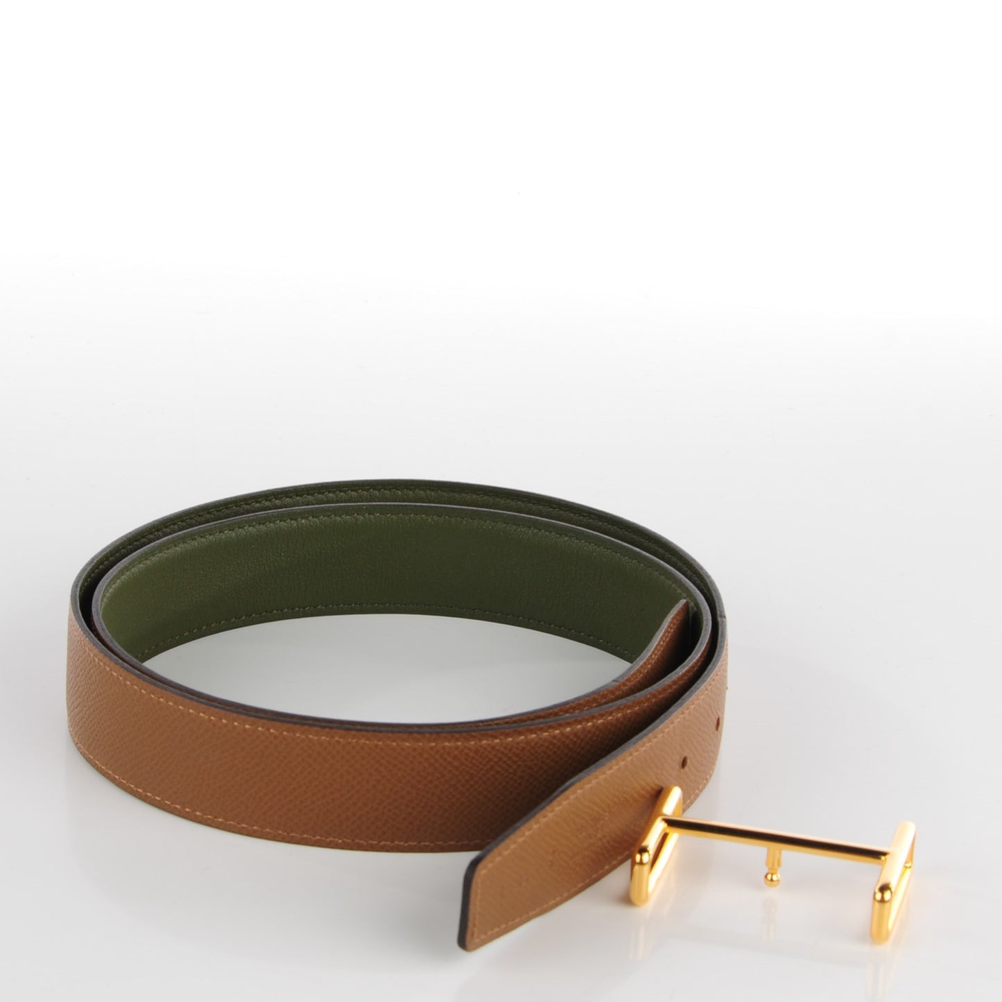 Epsom Swift Reversible 32mm Idem H Mens Belt 95 Alezan Vert Canopee