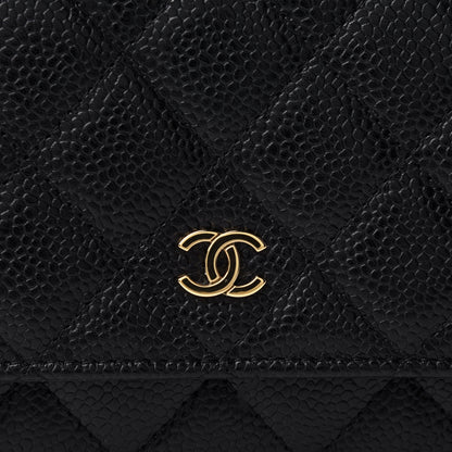 Chanel Caviar Quilted Wallet On Chain WOC Black 4 of 4