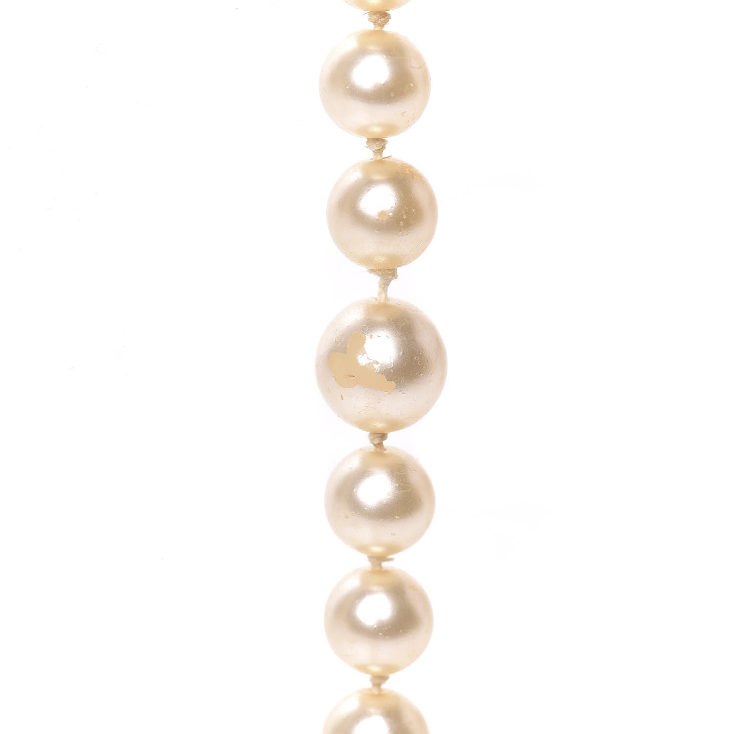 Chanel Pearl Crystal Long CC Necklace Gold 10 of 13
