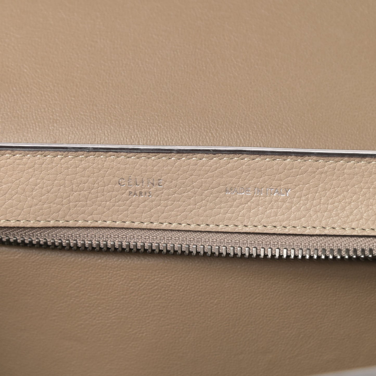Drummed Calfskin Suede Small Trapeze Dune