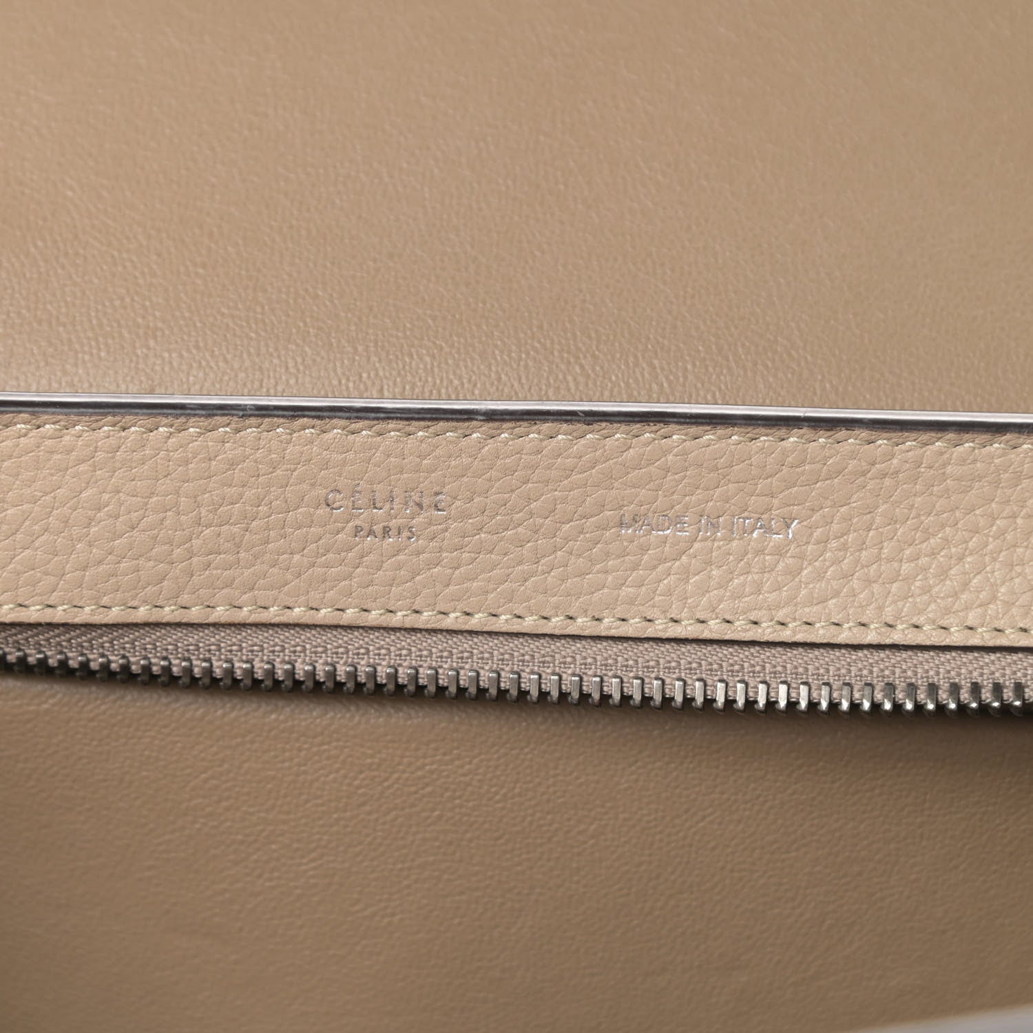 Celine Drummed Calfskin Suede Small Trapeze Dune 6 of 19