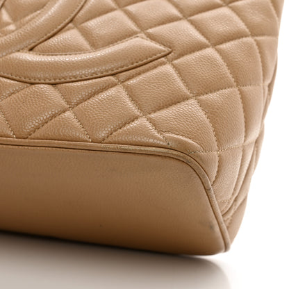Chanel Caviar Quilted Medallion Tote Beige 11 of 12
