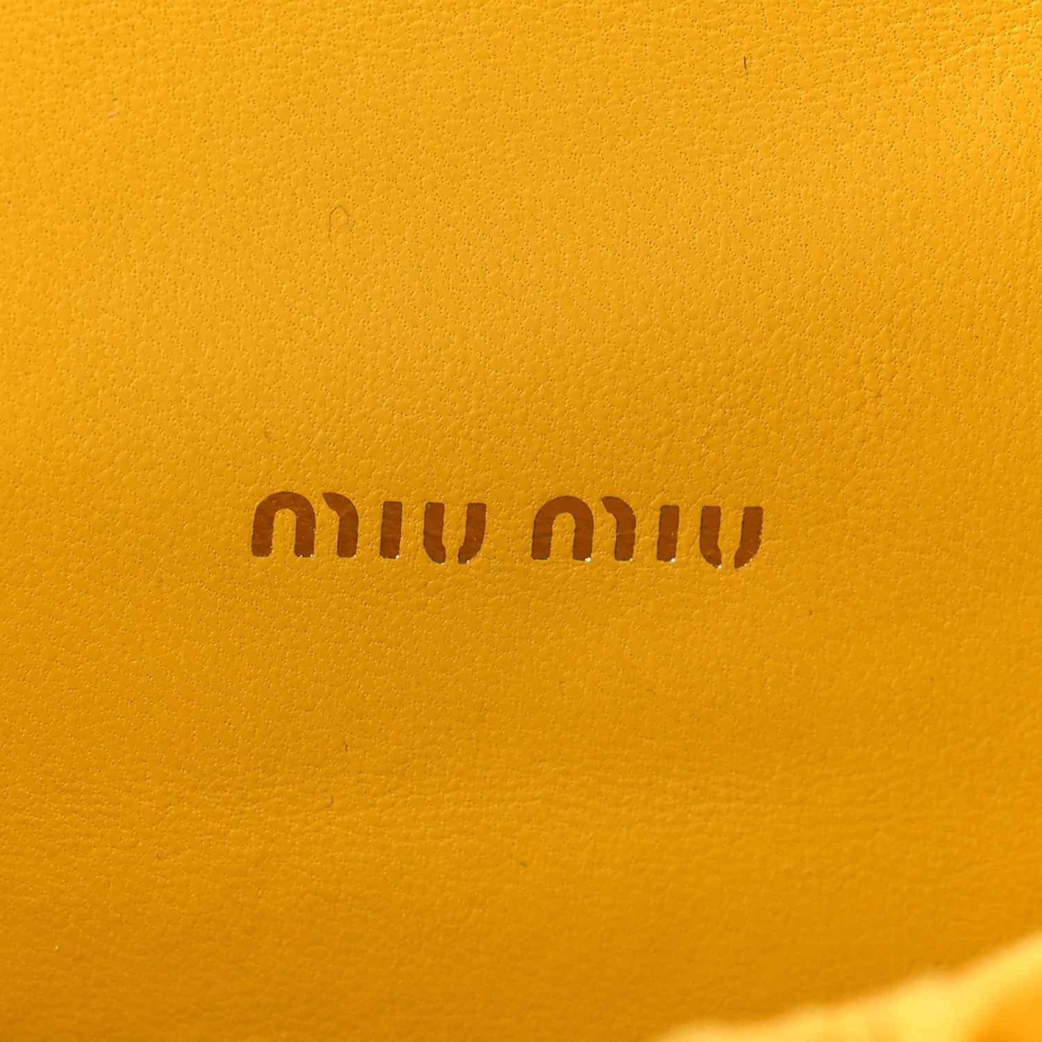 Miu Miu Velluto Matelasse Crystal Embellished Chain Shoulder Bag Senape 5 of 6