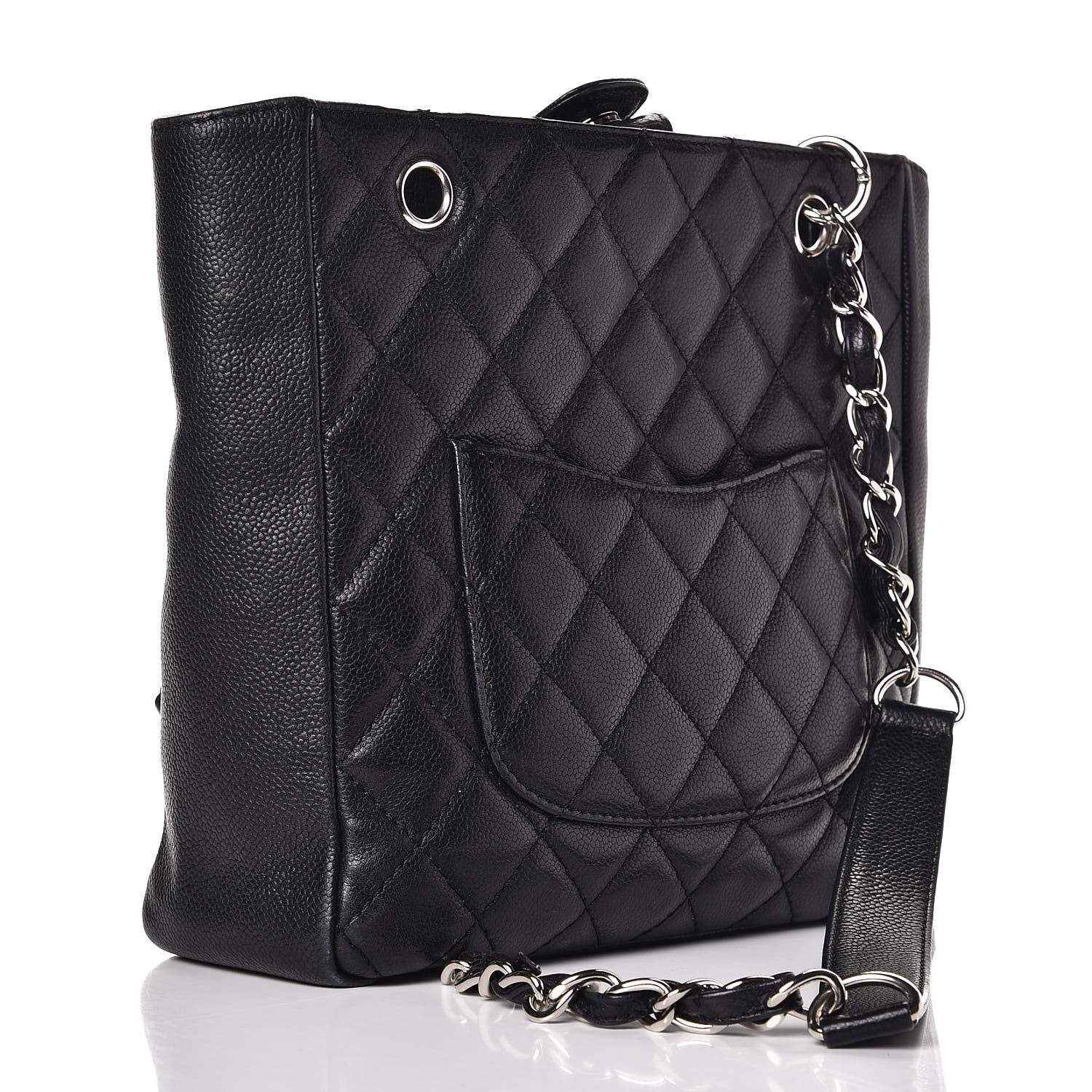 Chanel Caviar Petit Shopping Tote PST Black 4 of 14