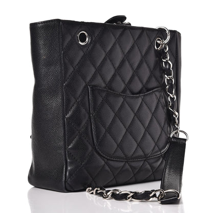 Chanel Caviar Petit Shopping Tote PST Black 4 of 14