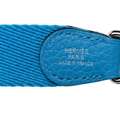Hermes Taurillon Clemence Evelyne TPM Bleu Frida 9 of 11