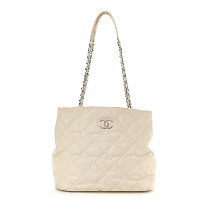 Chanel Calfskin Contrast Stitch Tote Beige 1 of 12