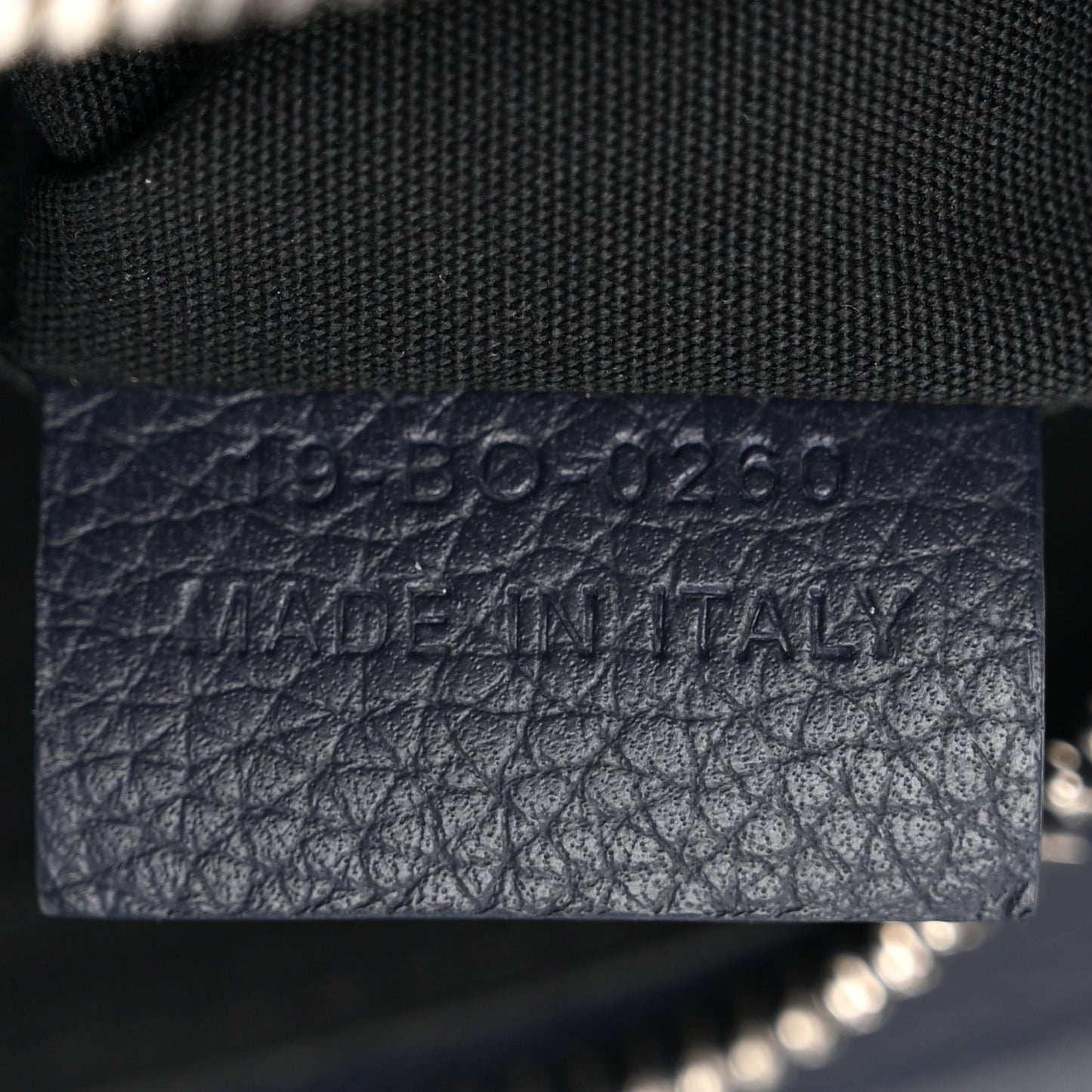 X SHAWN STUSSY Grained Calfskin Printed Mens Saddle Bag Navy Blue