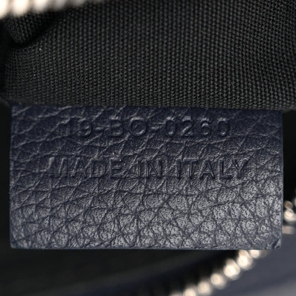 Christian Dior X SHAWN STUSSY Grained Calfskin Printed Mens Saddle Bag Navy Blue 7 of 18