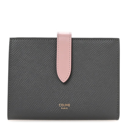Celine Grained Calfskin Medium Multifunction Strap Wallet Grey Vintage Pink 1 of 10