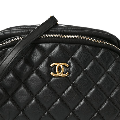 Chanel Calfskin Quilted Day Trips Camera Case Black 8 of 10