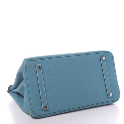 Hermes Togo Birkin 35 Blue Jean 4 of 10