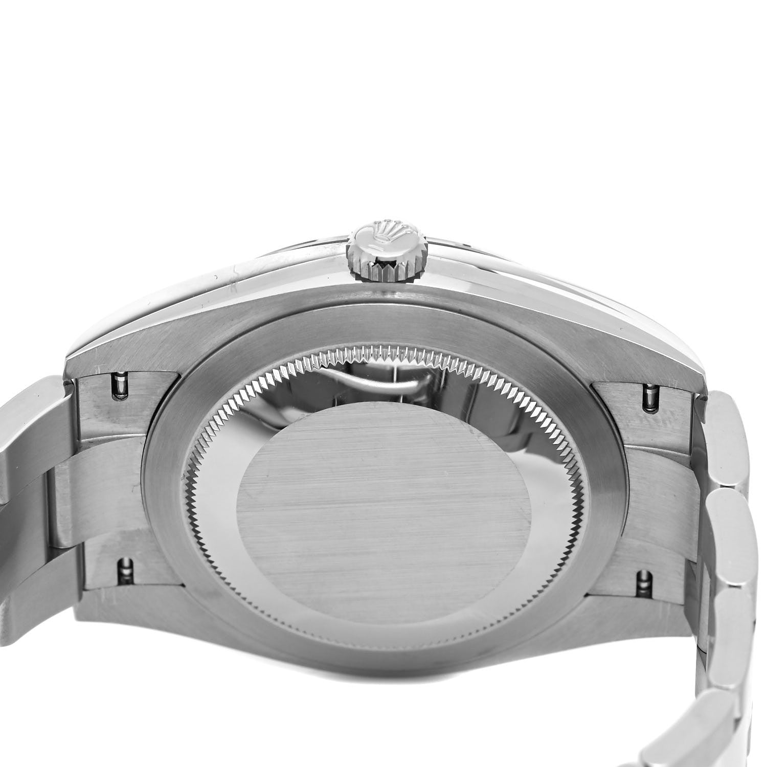 Rolex Stainless Steel 18K White Gold 41mm Oyster Perpetual Datejust Watch Azzurro Blue Roman 126334 4 of 5