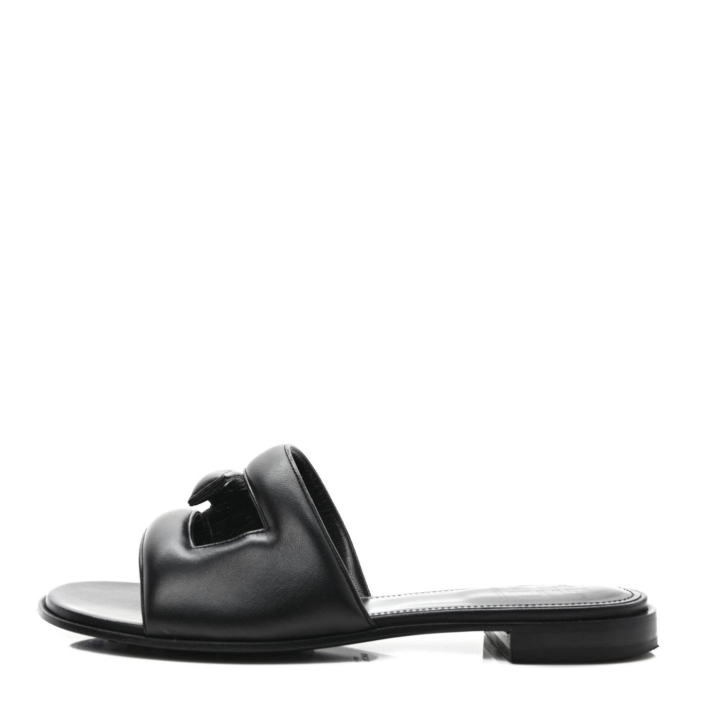 Nappa G Flat Sandals 38.5 Black