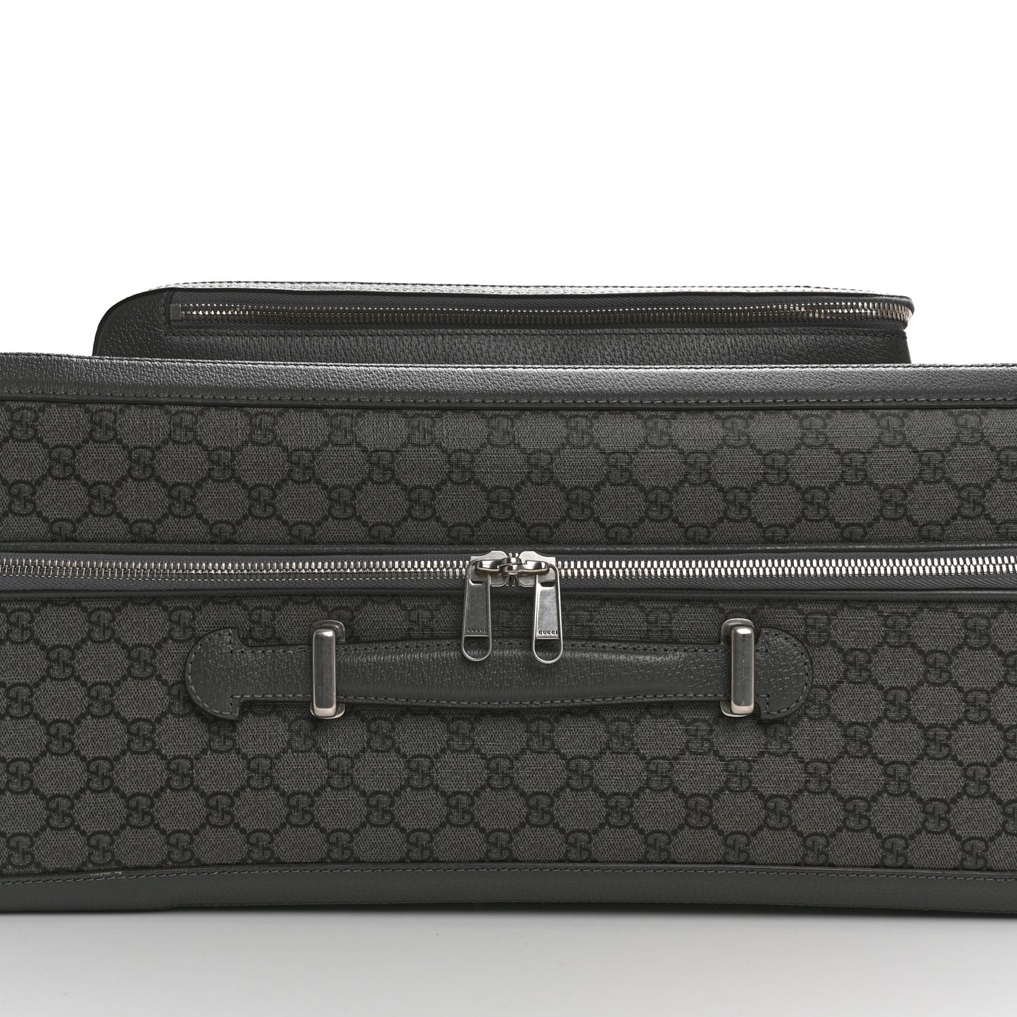 GG Supreme Monogram Medium Savoy Trolley Grey Black Graphite Grey