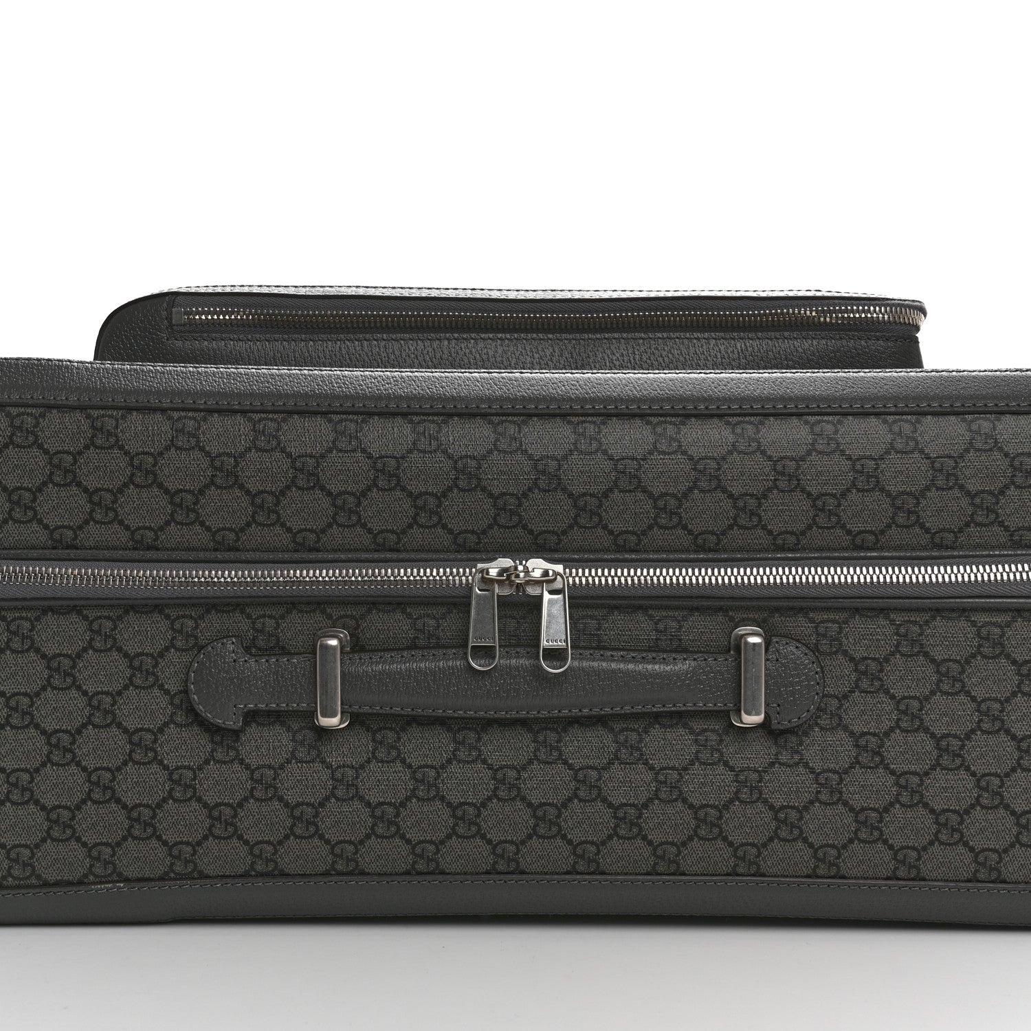Gucci GG Supreme Monogram Medium Savoy Trolley Grey Black Graphite Grey 10 of 11