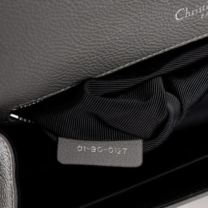 Christian Dior Grained Calfskin Medium Diorama Flap Bag Gris 8 of 9