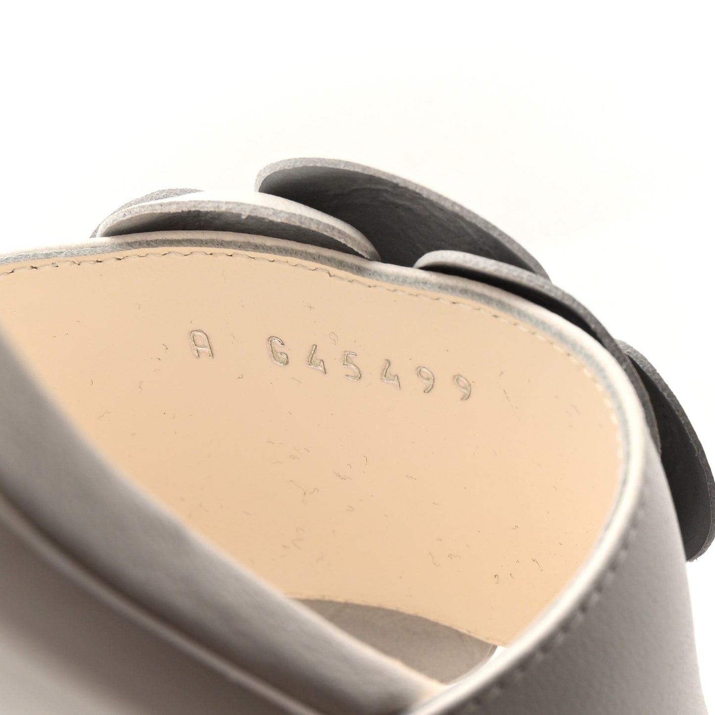 Lambskin Camellia CC Slides 36.5 White